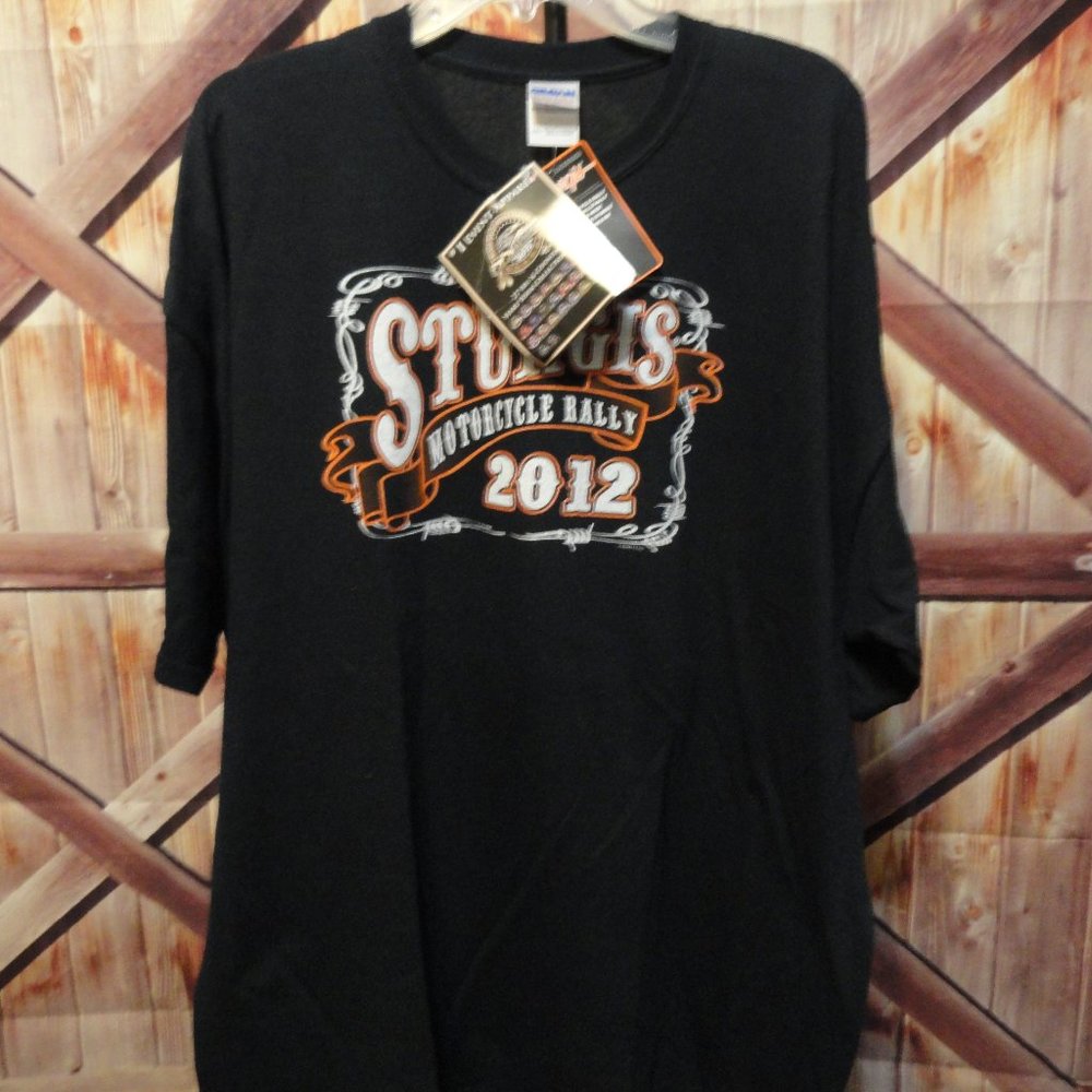 Sturgis 2012 Rally NWT Black graphic T~2XL~Biker Fan~Motorcycle Party
